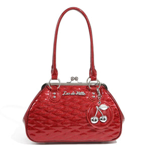 Lux de Ville Red Rum Wild Cerry Kiss Lock Handbag