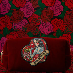 Reina Rebelde Red Signature Cosmetic Pouch
