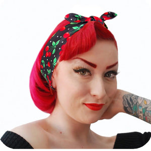 Inkabilly Cherry Print Bandana