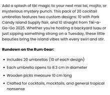 Load image into Gallery viewer, Park Candy Island Supply Tiki Cocktail Umbrellas
