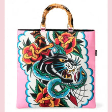 Load image into Gallery viewer, Liquorbrand Don&#39;t Tread On Me Bamboo Handle Tote
