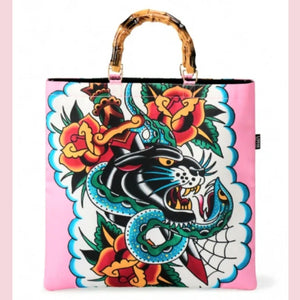 Liquorbrand Don't Tread On Me Bamboo Handle Tote
