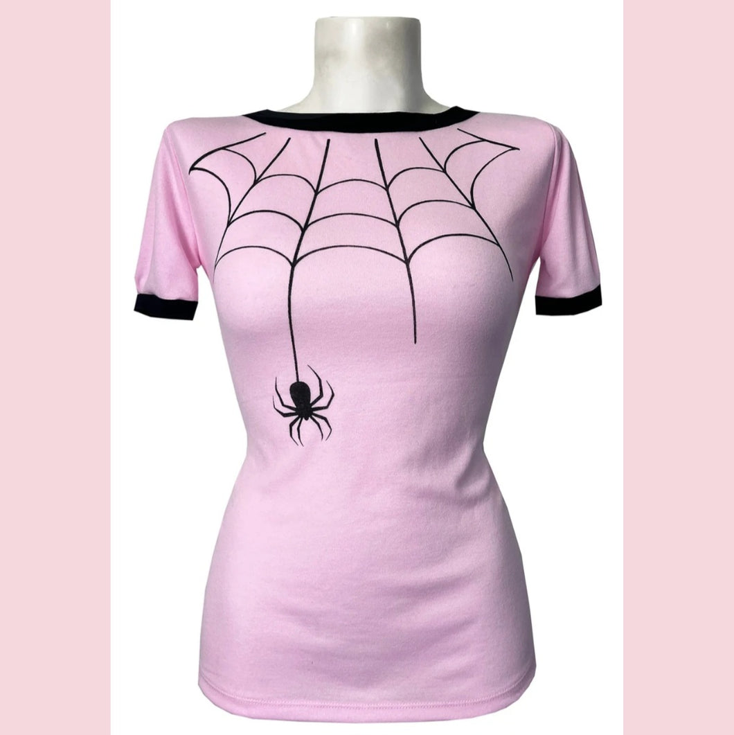 Bonsai Kitten Tarantula Spider Web Top Pink