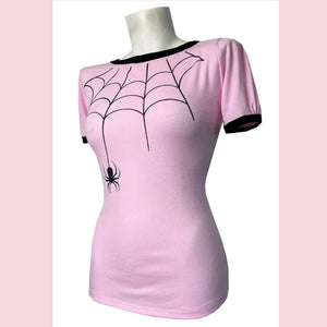 Bonsai Kitten Tarantula Spider Web Top Pink