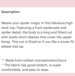 Bonsai Kitten Tarantula Spider Web Top Pink