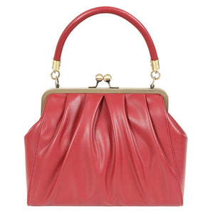 Banned Scarlett 1950s Handbag Burgandy Red
