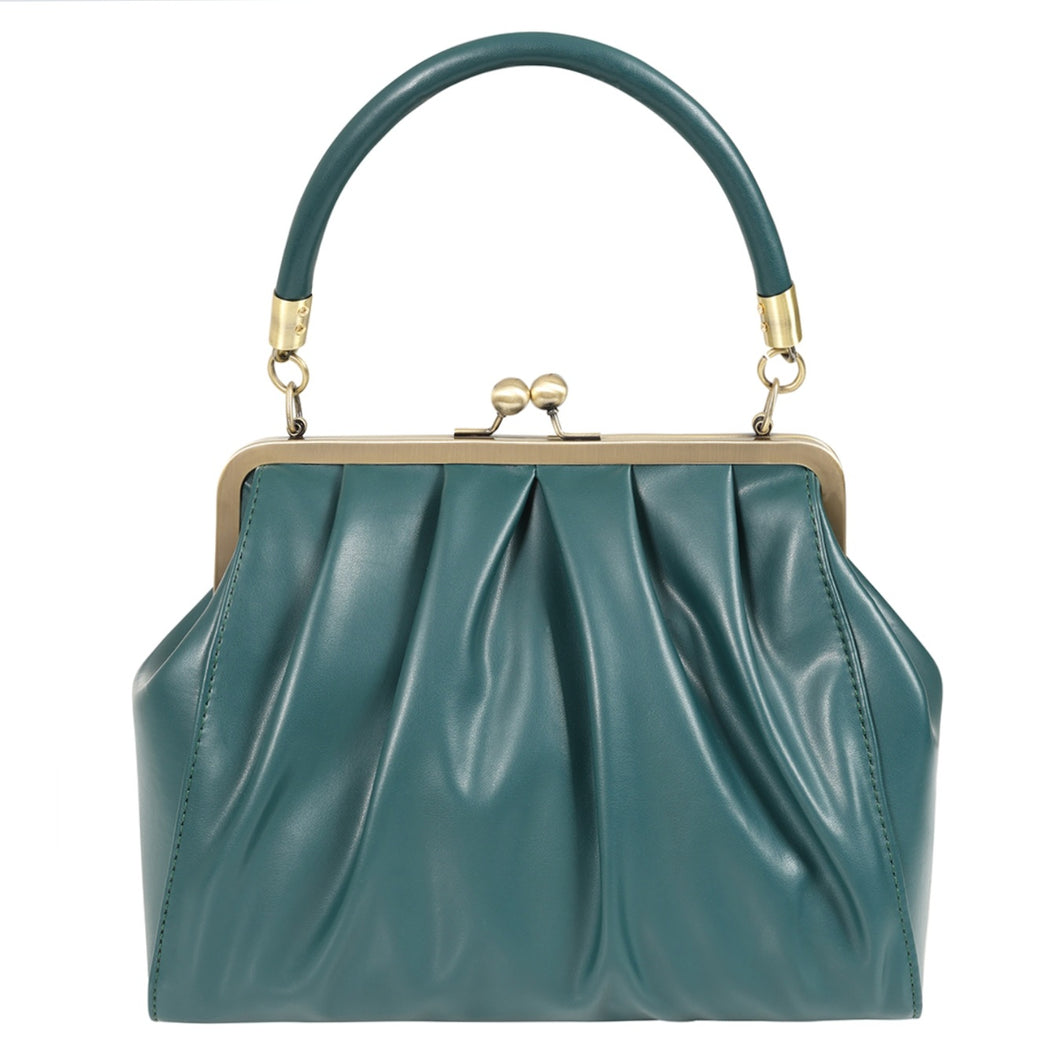 Banned Scarlett 1950s Handbag Teal Green
