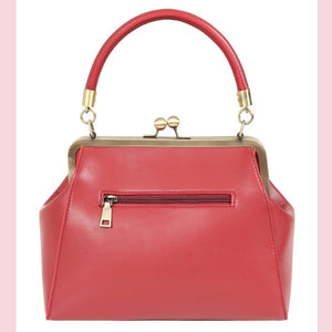 Banned Scarlett 1950s Handbag Burgandy Red