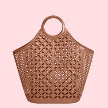 Load image into Gallery viewer, Mid Century Inspired Atomic Tote Bag Mocha
