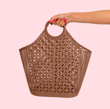 Load image into Gallery viewer, Mid Century Inspired Atomic Tote Bag Mocha
