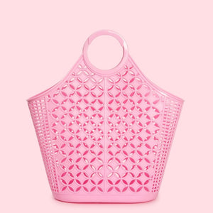Mid Century Inspired Atomic Tote Bag Bubblegum Pink