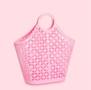 Mid Century Inspired Atomic Tote Bag Bubblegum Pink