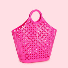 Load image into Gallery viewer, Mid Century Inspired Atomic Tote Bag Berry Pink
