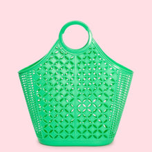 Load image into Gallery viewer, Mid Century Inspired Atomic Tote Bag Green

