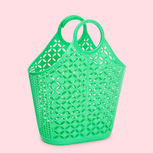 Load image into Gallery viewer, Mid Century Inspired Atomic Tote Bag Green
