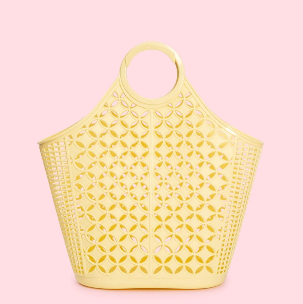 Mid Century Inspired Atomic Tote Bag Yellow