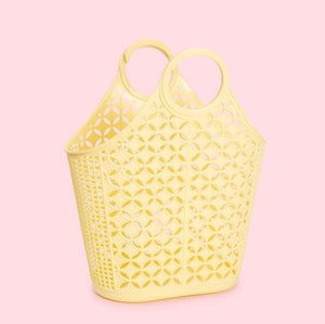 Mid Century Inspired Atomic Tote Bag Yellow