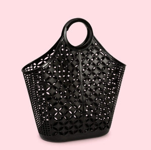 Mid Century Inspired Atomic Tote Bag Black