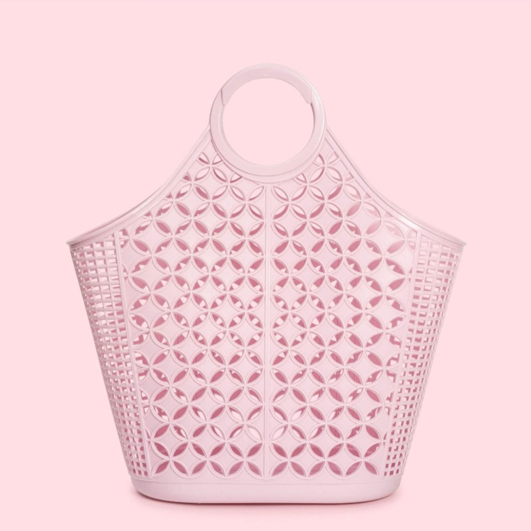 Mid Century Inspired Atomic Tote Bag Pink