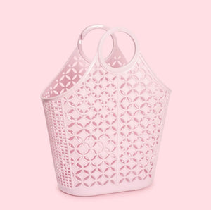 Mid Century Inspired Atomic Tote Bag Pink