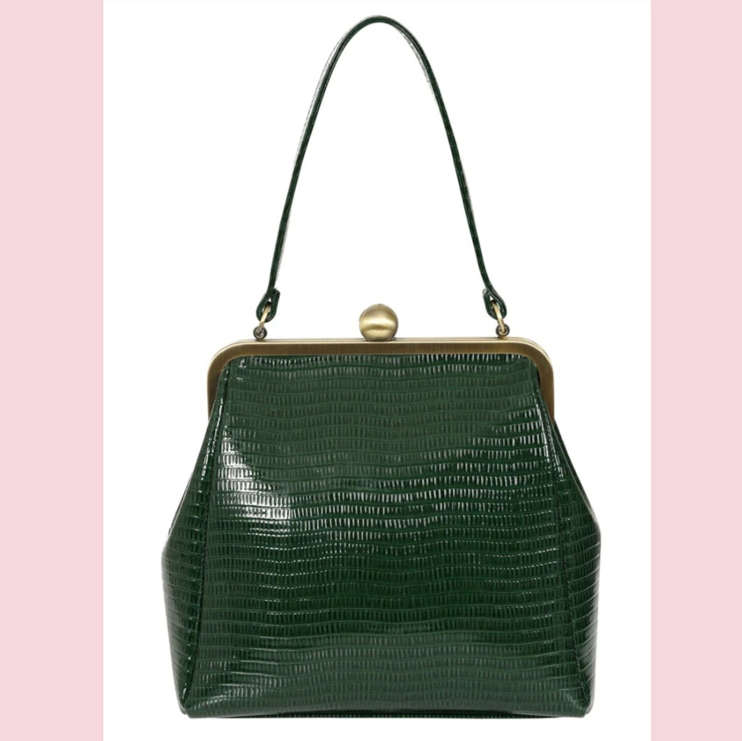 Banned Doris 1940s Handbag Green
