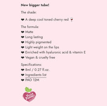 Load image into Gallery viewer, Dafna Beauty 1950s Baddie Red Liquid Lipstick
