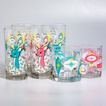 Load image into Gallery viewer, Atomic Drinkware Retro Reindeer Collins Highball Cocktail Glass
