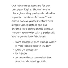 Load image into Gallery viewer, Lux de Ville Roxanne Sunglasses Black
