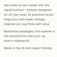 Load image into Gallery viewer, Le Keux Cosmetics Kateye Black Liquid Eyeliner
