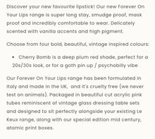 Load image into Gallery viewer, Le Keux Cosmetics Forever On Your Lips Cherry Bomb Liquid Lipstick
