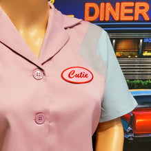 Load image into Gallery viewer, 50s Diner Name Tag Patch Cutie
