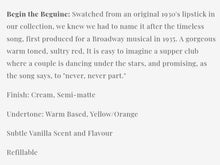 Load image into Gallery viewer, Starlight Vintage Cosmetics Begin The Beguine Lipstick 1930s
