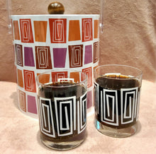 Load image into Gallery viewer, Mid Century Tiki Rocks Old Fashioned Cocktail Glass
