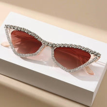 Load image into Gallery viewer, Unique Vintage Rhinestone Cat Eye Sunglasses
