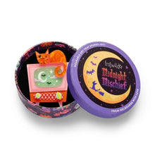 Load image into Gallery viewer, Erstwilder Midnight Mischief Retro Static Acrylic Brooch
