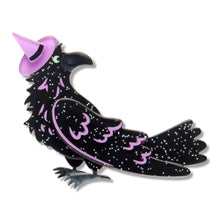 Load image into Gallery viewer, Erstwilder Midnight Mischief Flirt &amp; Flutter Acrylic Brooch
