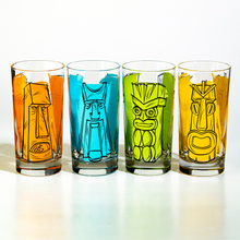 Load image into Gallery viewer, Atomic Drinkware &amp; Scooter Tiki Time Collins Highball Cocktail Glasses
