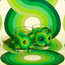 Load image into Gallery viewer, Atomic Drinkware &amp; 70s House Manchester Yootha Old Fashioned Rocks Cocktail Glass Green
