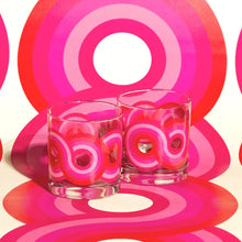 Load image into Gallery viewer, Atomic Drinkware &amp; 70s House Manchester Yootha Old Fashioned Rocks Cocktail Glass Pink

