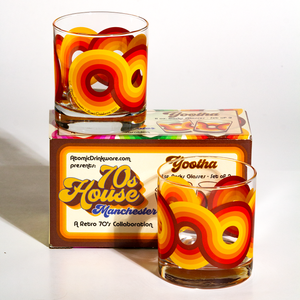 Atomic Drinkware & 70s House Manchester Yootha Old Fashioned Rocks Cocktail Glass