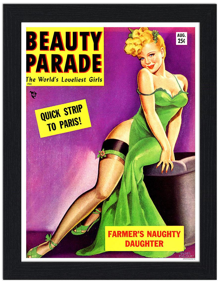 Beauty Parade Pin Up Magazine Cover 30x40 Unframed Art Print