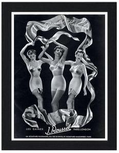 Beaute Harmonie 1940s Vintage Lingerie Advert 30x40 Unframed Art Print