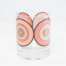 Load image into Gallery viewer, Pink Mid Century Circles Old Fashioned Rocks Cocktail Glass
