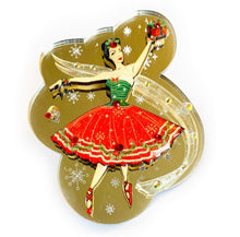 Load image into Gallery viewer, Beautiful Ballerina Mirrored Christmas Brooch
