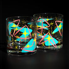 Load image into Gallery viewer, Atomic Drinkware Cosmic Stardust Old Fashioned Rocks Cocktail Glass
