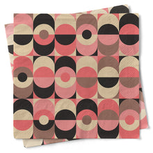 Load image into Gallery viewer, Pink &amp; Black Mid Century Design Cocktail Napkins
