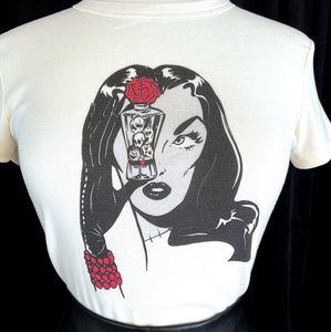 Dark Temptation Ladies Baby Tee Natural