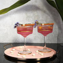 Load image into Gallery viewer, Pink Handmade Vintage Crystal Cocktail Coupe
