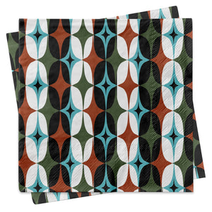 Mid Century Starlight Diamond Cocktail Napkins