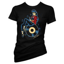 Load image into Gallery viewer, Lucky Hellcat Rock &amp; Roll Gangster Ladies Tee
